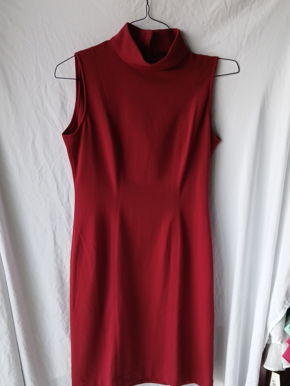 American Living Sleeveless Red Turtleneck Dress